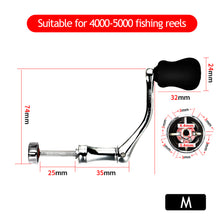 Load image into Gallery viewer, Fishing Tools Spinning Reel Handle Metal Fishing Spinning Reel Crank Handle Folding Rocking Arm Fish Rotatable Grip Knob
