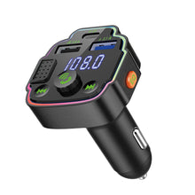 Load image into Gallery viewer, Ambient Light Bluetooth 5.0 FM Transmitter Car MP3 Player Wireless Handsfree Audio Receiver USB Fast Charge TF U Disk play

