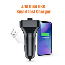 Load image into Gallery viewer, Bluetooth 5.0 Wireless FM Transmitter Dual Display Fast Charging Dual USB Charger Handsfree Car Kit FM Modulator
