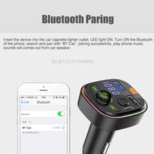 Load image into Gallery viewer, Bluetooth 5.0 Wireless FM Transmitter Dual Display Fast Charging Dual USB Charger Handsfree Car Kit FM Modulator
