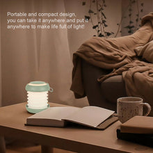 Load image into Gallery viewer, Creative Bedroom Portable Foldable Usb Charging Touch Stepless Dimming Circular Retractable Led Reading Night Light
