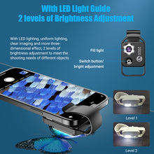 Load image into Gallery viewer, APEXEL 200X magnification microscope lens withCPL mobile LED Light micro pocket macro lenses for iPhone Samsung all smartphones
