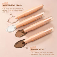 Load image into Gallery viewer, Double Head Bronzer Contour Stick Highlight Waterproof Matte Concealer Pen Double Shading Powder Contouring Makeup Cosmetics
