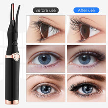 Load image into Gallery viewer, Portable 3 Temperature Mode Heated Electric Eyelashes Curling Tool Electronic Rechargeable Natural Fake Eye Lash Curler Beauty Tools
