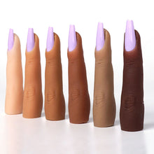 Load image into Gallery viewer, Nail Art Professional Practice Tool Hand Simulated Fake Finger for Nail Training Display Manicure Supplies Fake Finger Silica Gel Tools
