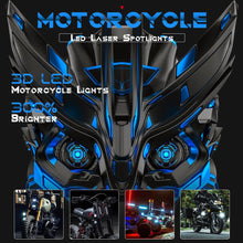 Load image into Gallery viewer, Universal Motorcycle LED Headlight Projector Lens Dual Color ATV Scooter Driving for Cafe Racer Light Auxiliary Spotlight Lamp 8000LM 20W
