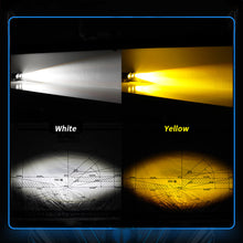 Load image into Gallery viewer, Universal Motorcycle LED Headlight Projector Lens Dual Color ATV Scooter Driving for Cafe Racer Light Auxiliary Spotlight Lamp 8000LM 20W
