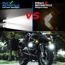 Load image into Gallery viewer, Universal Motorcycle LED Headlight Projector Lens Dual Color ATV Scooter Driving for Cafe Racer Light Auxiliary Spotlight Lamp 8000LM 20W
