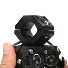 Load image into Gallery viewer, 120W Dual Color Motorcycle LED Lens Spotlight Double Lens Spotlight Auxiliary Fog Lamp White Yellow
