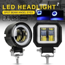 Load image into Gallery viewer, 1pc 7D Portable Car Work Light Angel Eyes LED Spotlights Offroad Truck Driving Boat Motorcycle 12V-80V Waterproof Round
