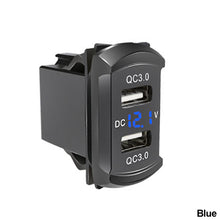 Load image into Gallery viewer, Universal LED Car Charger Dual QC3.0 USB Switch Charger Socket Phone Charge Power Adapter for Boat UTV ATV

