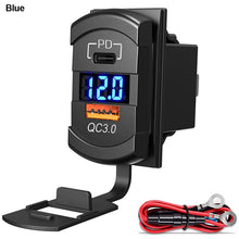 Load image into Gallery viewer, Universal LED Car Charger QC3.0 USB Switch Charger Socket PD Phone Charge Power Adapter for Boat UTV ATV
