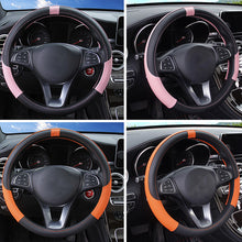 Load image into Gallery viewer, 38cm PU Leather Car Steering-wheel Cover Sport Style Auto Steering Wheel Covers Anti-Slip Automotive Accessories
