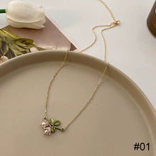 Load image into Gallery viewer, White Bell Orchid Earrings Bracelet Necklace Stylish Versatile Adjustable Bracelet Necklace Alloy Jewelry
