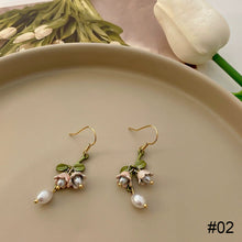 Load image into Gallery viewer, White Bell Orchid Earrings Bracelet Necklace Stylish Versatile Adjustable Bracelet Necklace Alloy Jewelry
