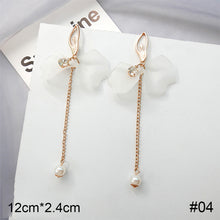 Load image into Gallery viewer, Simple Eternal Petal Earrings Fashion Tassel Flower Earrings Versatile Alloy Earrings Jewelry Accessories
