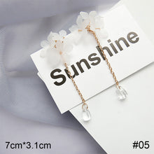 Load image into Gallery viewer, Simple Eternal Petal Earrings Fashion Tassel Flower Earrings Versatile Alloy Earrings Jewelry Accessories
