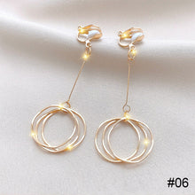 Load image into Gallery viewer, Stylish Tassel Ear Clips Earrings Versatile Alloy Ear Studs Earrings Temperamental Earrings Jewelry for Women
