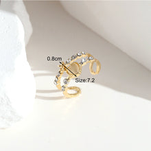 Load image into Gallery viewer, Fashion Niche Love Pink Diamond Ring Simple Open Adjustable Alloy Ring Jewelry Accessory for Women
