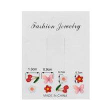 Load image into Gallery viewer, 8pcs/set Colorful Fruit Butterfly Flower Earrings Fashion Creative Ear Studs Earrings Jewelry for Women
