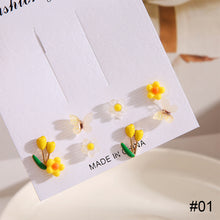 Load image into Gallery viewer, 8pcs/set Colorful Fruit Butterfly Flower Earrings Fashion Creative Ear Studs Earrings Jewelry for Women
