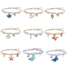 Load image into Gallery viewer, Fashion All-match Alloy Pendant Bracelet Adjustable Creative Ceramic Beaded Bracelet Women Jewelry Gift
