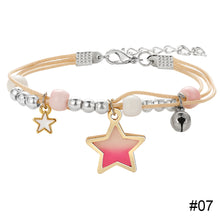 Load image into Gallery viewer, Fashion All-match Alloy Pendant Bracelet Adjustable Creative Ceramic Beaded Bracelet Women Jewelry Gift
