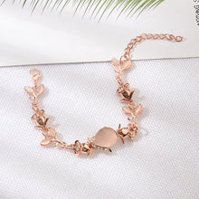 Load image into Gallery viewer, Opal Leaf Bracelet Temperament Versatile Rose Gold Adjustable Bracelet Women Stylish Hand Jewelry Gift
