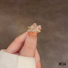 Load image into Gallery viewer, Fashion Niche Ring Shiny Exquisite Zircon Ring Simple Open Adjustable Ring Jewelry Accessory for Women
