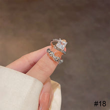Load image into Gallery viewer, Fashion Niche Ring Shiny Exquisite Zircon Ring Simple Open Adjustable Ring Jewelry Accessory for Women
