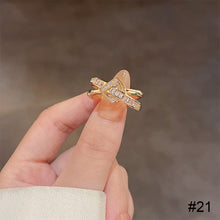 Load image into Gallery viewer, Fashion Niche Ring Shiny Exquisite Zircon Ring Simple Open Adjustable Ring Jewelry Accessory for Women
