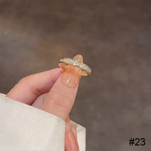 Load image into Gallery viewer, Fashion Niche Ring Shiny Exquisite Zircon Ring Simple Open Adjustable Ring Jewelry Accessory for Women
