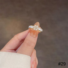 Load image into Gallery viewer, Fashion Niche Ring Shiny Exquisite Zircon Ring Simple Open Adjustable Ring Jewelry Accessory for Women

