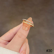 Load image into Gallery viewer, Fashion Niche Ring Shiny Exquisite Zircon Ring Simple Open Adjustable Ring Jewelry Accessory for Women
