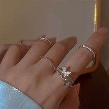 Load image into Gallery viewer, 4pcs/set Simple Niche Butterfly Rings Fashion Opening Adjustable Alloy Rings Jewelry Accessories
