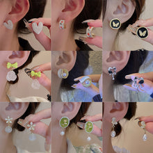 Load image into Gallery viewer, Temperamental Opal Earrings Niche Personalized Alloy Earrings Ear Studs Jewelry Accessories for Women

