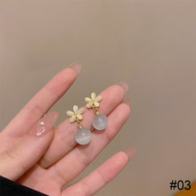 Load image into Gallery viewer, Temperamental Opal Earrings Niche Personalized Alloy Earrings Ear Studs Jewelry Accessories for Women
