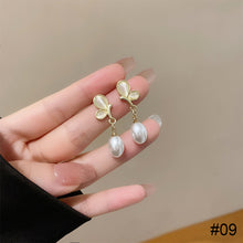 Load image into Gallery viewer, Temperamental Opal Earrings Niche Personalized Alloy Earrings Ear Studs Jewelry Accessories for Women
