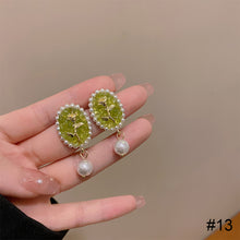 Load image into Gallery viewer, Temperamental Opal Earrings Niche Personalized Alloy Earrings Ear Studs Jewelry Accessories for Women

