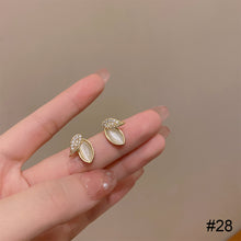 Load image into Gallery viewer, Temperamental Opal Earrings Niche Personalized Alloy Earrings Ear Studs Jewelry Accessories for Women
