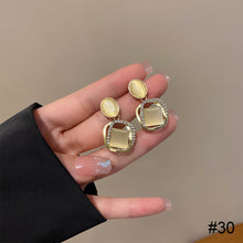 Load image into Gallery viewer, Temperamental Opal Earrings Niche Personalized Alloy Earrings Ear Studs Jewelry Accessories for Women

