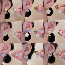 Load image into Gallery viewer, Versatile Niche Earrings Fashion Delicate Alloy Ear Studs Zircon Pearl Earrings Women Jewelry Accessories
