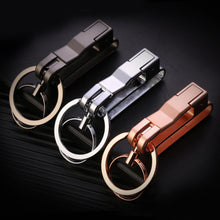 Load image into Gallery viewer, Aluminium Alloy Car Keychain Keyring Keychain Car Men's Waist Hanging Car Keychain Men Accessories
