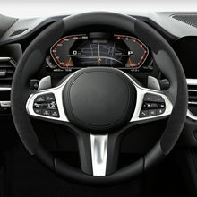 Load image into Gallery viewer, Pair Universal Suede Cover Steering Wheel Cover Safe and Non Slip Car Accessory Suitable Most Cars Four Seasons
