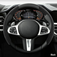 Load image into Gallery viewer, Pair Universal Suede Cover Steering Wheel Cover Safe and Non Slip Car Accessory Suitable Most Cars Four Seasons
