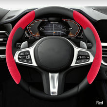 Load image into Gallery viewer, Pair Universal Suede Cover Steering Wheel Cover Safe and Non Slip Car Accessory Suitable Most Cars Four Seasons
