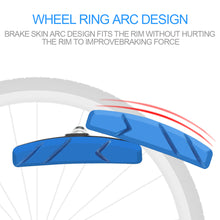 Load image into Gallery viewer, 1Pair Bicycle Silent Brake Pads Cycling V Brake Holder Pads Shoes Blocks Rubber Pad
