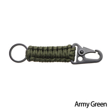 Load image into Gallery viewer, Multi function Outdoor Keychain Ring Camping Carabiner Military Paracord Cord Rope Camping Survival Kit Emergency Knot Bottle Opener Tools
