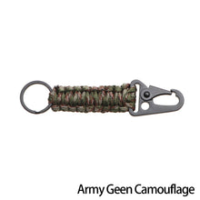 Load image into Gallery viewer, Multi function Outdoor Keychain Ring Camping Carabiner Military Paracord Cord Rope Camping Survival Kit Emergency Knot Bottle Opener Tools
