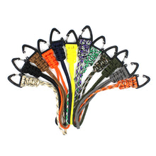 Load image into Gallery viewer, Paracord Keychain Military Braided Nylon Lanyard With Metal Triangle Buckle High Strength Parachute Cord Carabiner
